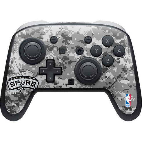 NBA San Antonio Spurs Digi Camo Nintendo Switch 2 (2025) Pro Controller Skin
