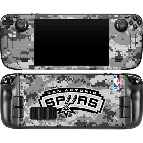 NBA San Antonio Spurs Digi Camo Steam Deck Handheld Gaming Computer OLED Skin