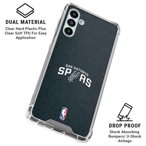 NBA San Antonio Spurs Distressed Galaxy A13 5G Clear Case