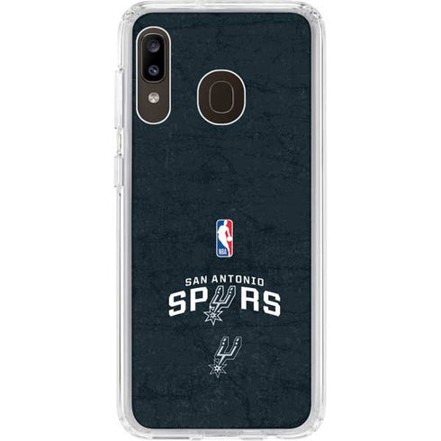 NBA San Antonio Spurs Distressed Galaxy A20 Clear Case
