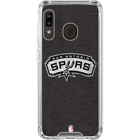 NBA San Antonio Spurs Distressed Galaxy A30 Clear Case