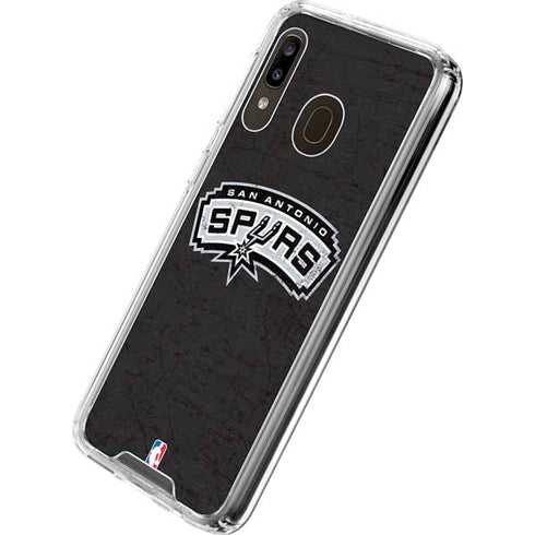 NBA San Antonio Spurs Distressed Galaxy A30 Clear Case