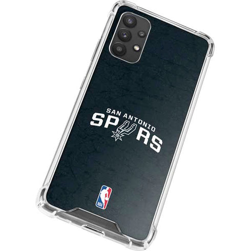 NBA San Antonio Spurs Distressed Galaxy A32 5G Clear Case