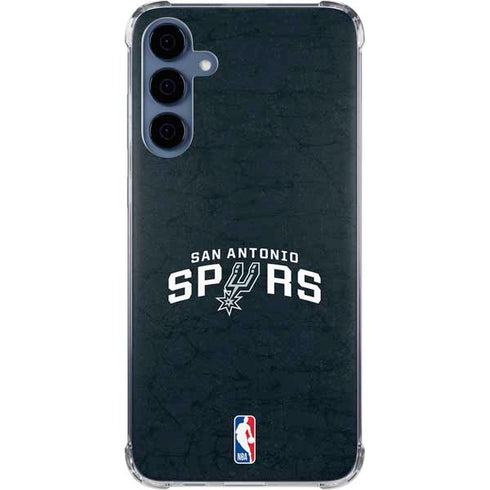 NBA San Antonio Spurs Distressed Galaxy A35 5G Clear Case
