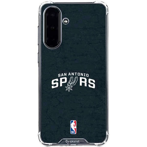 NBA San Antonio Spurs Distressed Galaxy A36 5G Clear Case
