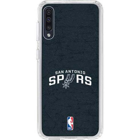 NBA San Antonio Spurs Distressed Galaxy A50 Clear Case
