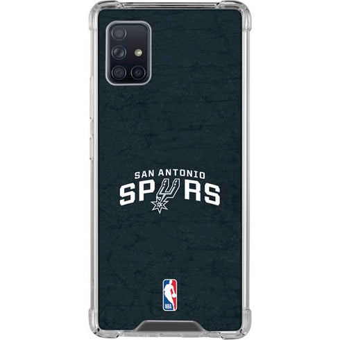 NBA San Antonio Spurs Distressed Galaxy A51 5G Clear Case