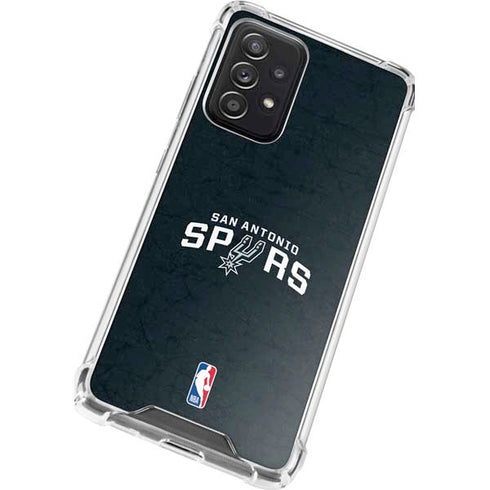 NBA San Antonio Spurs Distressed Galaxy A52 5G Clear Case