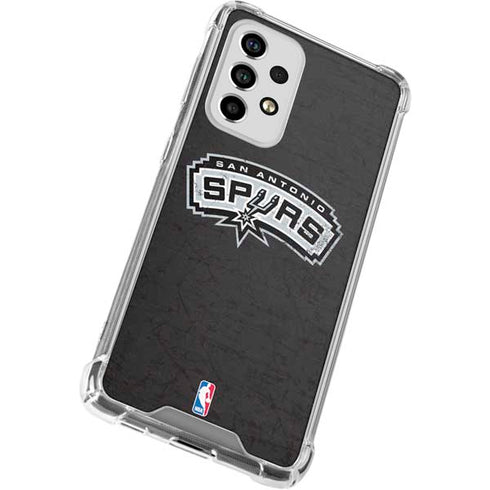 NBA San Antonio Spurs Distressed Galaxy A53 5G Clear Case
