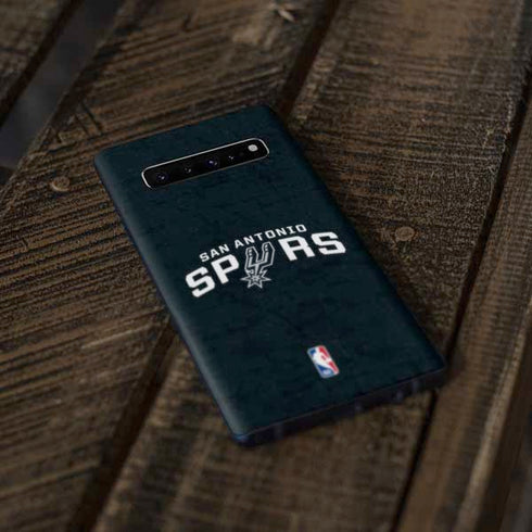 NBA San Antonio Spurs Distressed Galaxy S10 Skin