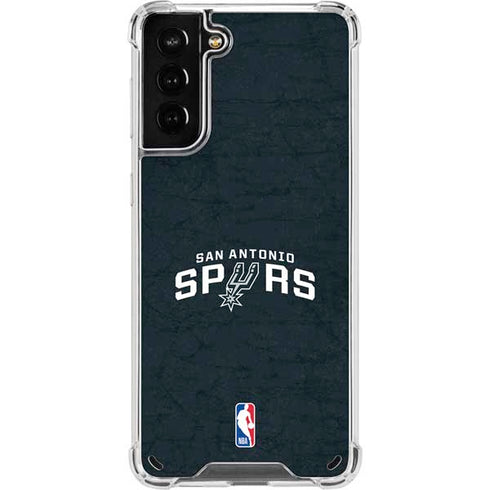 NBA San Antonio Spurs Distressed Galaxy S21 Plus 5G Clear Case