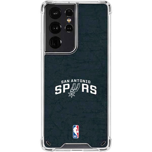 NBA San Antonio Spurs Distressed Galaxy S21 Ultra 5G Clear Case