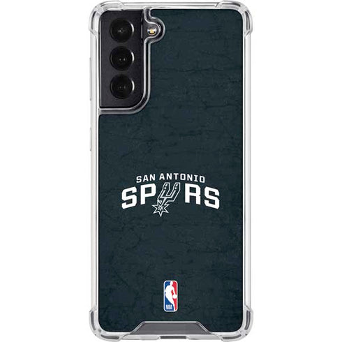 NBA San Antonio Spurs Distressed Galaxy S22 Clear Case