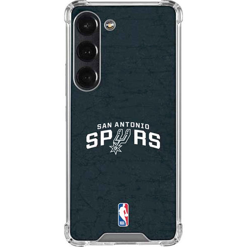 NBA San Antonio Spurs Distressed Galaxy S23 Clear Case
