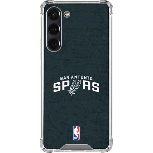 NBA San Antonio Spurs Distressed Galaxy S23 FE Clear Case