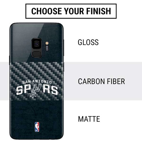 NBA San Antonio Spurs Distressed Galaxy S9 Skin