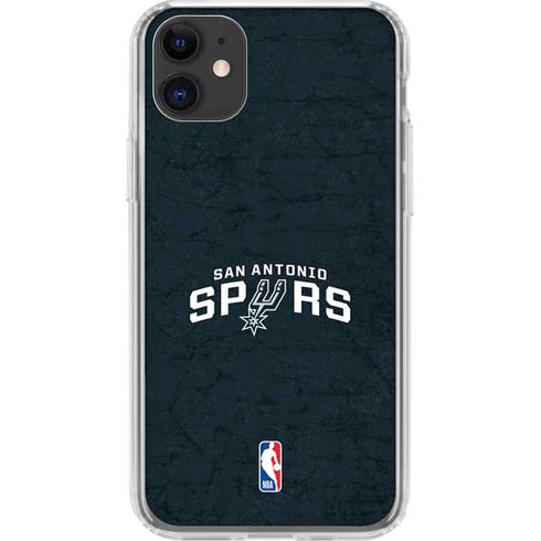 NBA San Antonio Spurs Distressed iPhone 11 Clear Case
