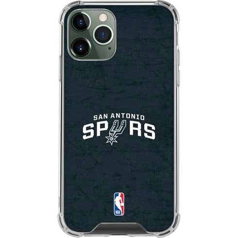 NBA San Antonio Spurs Distressed iPhone 11 Pro Max Clear Case