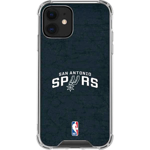 NBA San Antonio Spurs Distressed iPhone 12 Clear Case