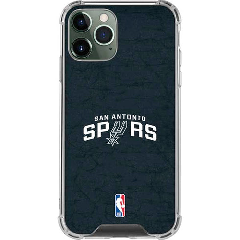 NBA San Antonio Spurs Distressed iPhone 12 Pro Clear Case