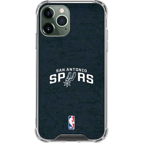 NBA San Antonio Spurs Distressed iPhone 12 Pro Max Clear Case