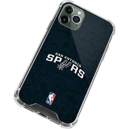 NBA San Antonio Spurs Distressed iPhone 12 Pro Max Clear Case