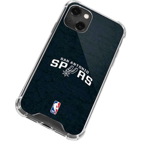 NBA San Antonio Spurs Distressed iPhone 13 Mini Clear Case