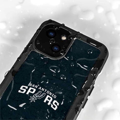 NBA San Antonio Spurs Distressed iPhone 13 Mini Waterproof Case