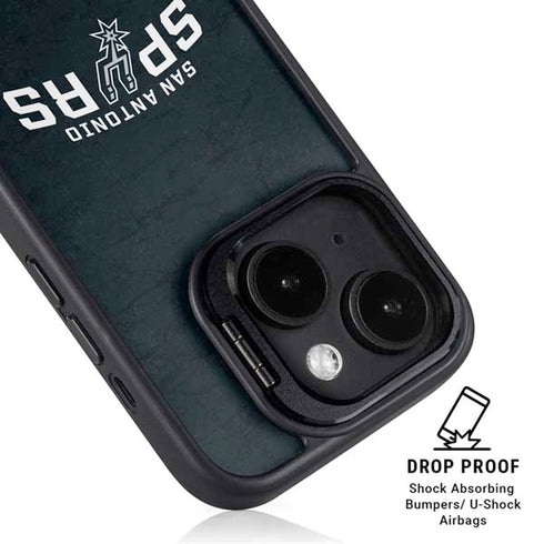 NBA San Antonio Spurs Distressed iPhone 14 Kickstand Case