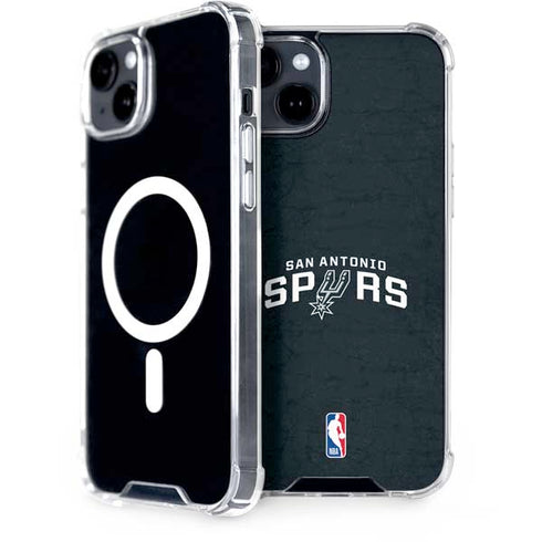 NBA San Antonio Spurs Distressed iPhone 14 Plus MagSafe Case