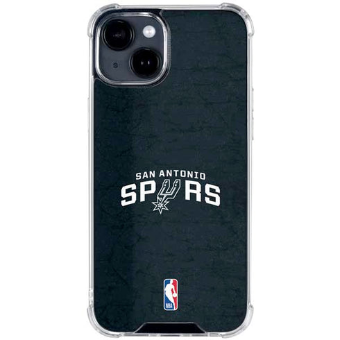 NBA San Antonio Spurs Distressed iPhone 15 Clear Case