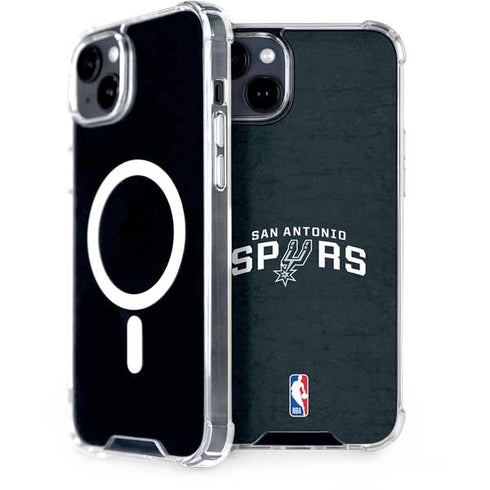 NBA San Antonio Spurs Distressed iPhone 15 Plus MagSafe Case