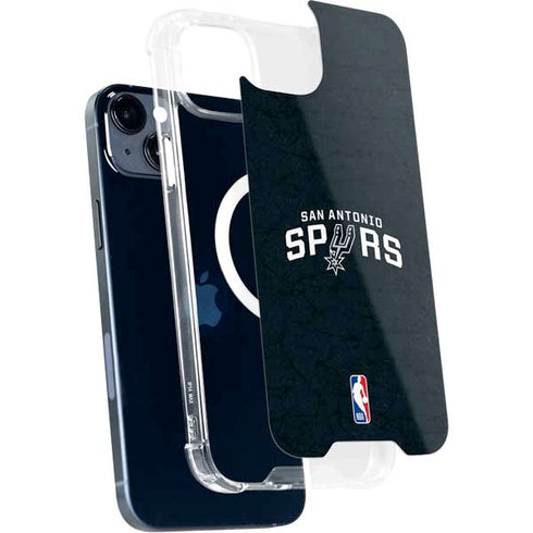 NBA San Antonio Spurs Distressed iPhone 15 Plus MagSafe Case
