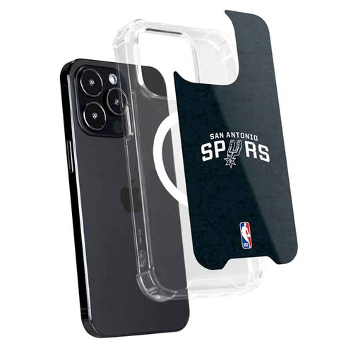 NBA San Antonio Spurs Distressed iPhone 15 Pro MagSafe Case
