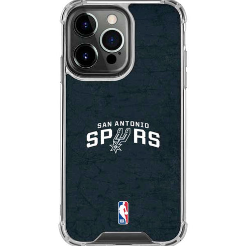 NBA San Antonio Spurs Distressed iPhone 16 Pro Max Clear Case