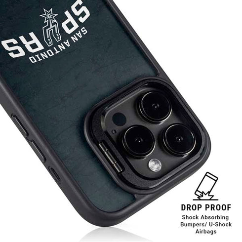 NBA San Antonio Spurs Distressed iPhone 16 Pro Max Kickstand Case