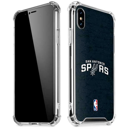 NBA San Antonio Spurs Distressed iPhone X/XS Clear Case