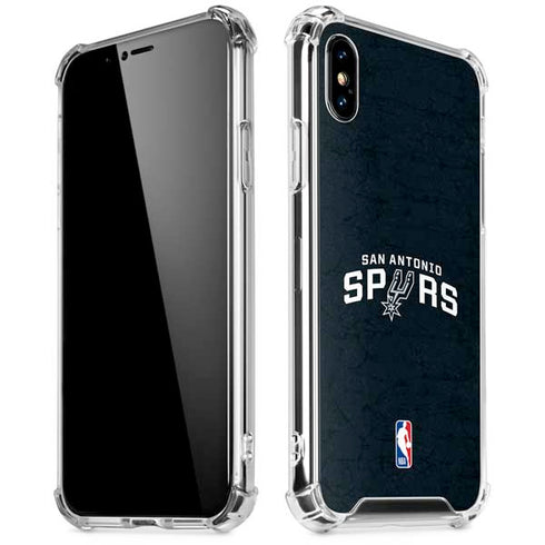 NBA San Antonio Spurs Distressed iPhone XS Max Clear Case