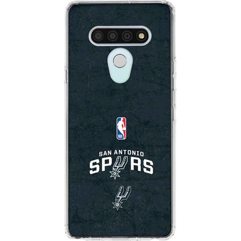 NBA San Antonio Spurs Distressed LG Stylo 6 Clear Case