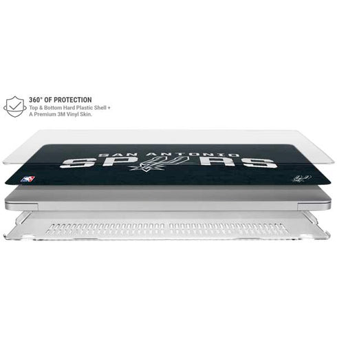NBA San Antonio Spurs Distressed MacBook Air 15in (2023-2025) Case plus Skin
