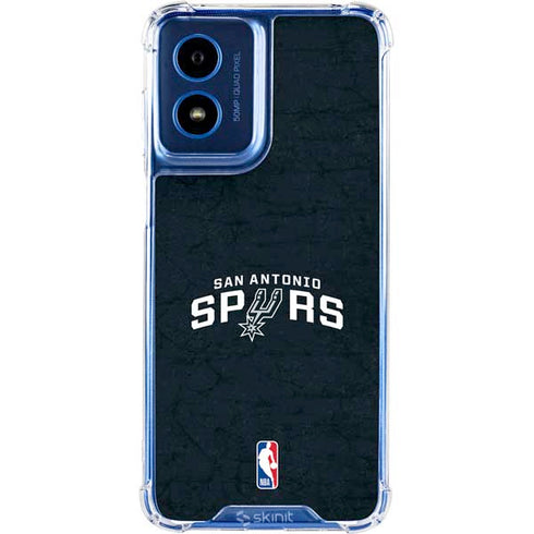 NBA San Antonio Spurs Distressed Moto G Play 4G (2024) Clear Case