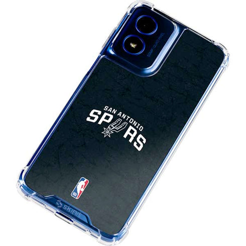 NBA San Antonio Spurs Distressed Moto G Play 4G (2024) Clear Case