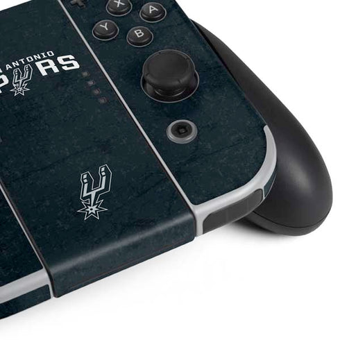 NBA San Antonio Spurs Distressed Nintendo Switch OLED (2021) Skin
