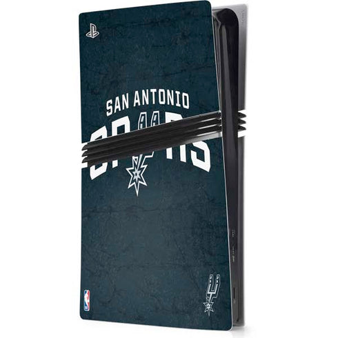 NBA San Antonio Spurs Distressed PS5 Pro Console Skin