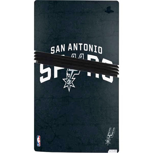 NBA San Antonio Spurs Distressed PS5 Pro Console Skin