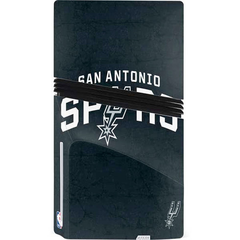 NBA San Antonio Spurs Distressed PS5 Pro Disk Bundle Skin
