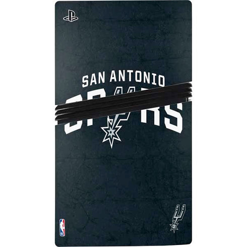 NBA San Antonio Spurs Distressed PS5 Pro Disk Console Skin