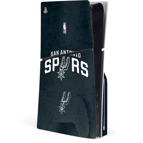 NBA San Antonio Spurs Distressed PS5 Slim Disk Console Skin