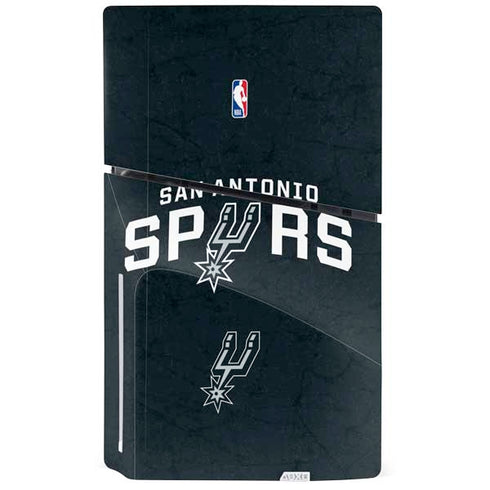 NBA San Antonio Spurs Distressed PS5 Slim Disk Console Skin