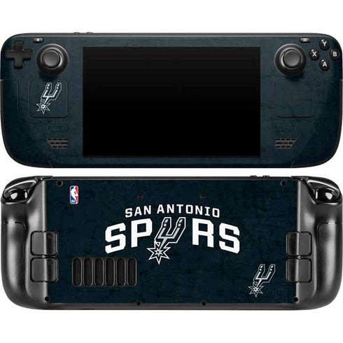 NBA San Antonio Spurs Distressed Steam Deck Handheld Gaming Computer Skin